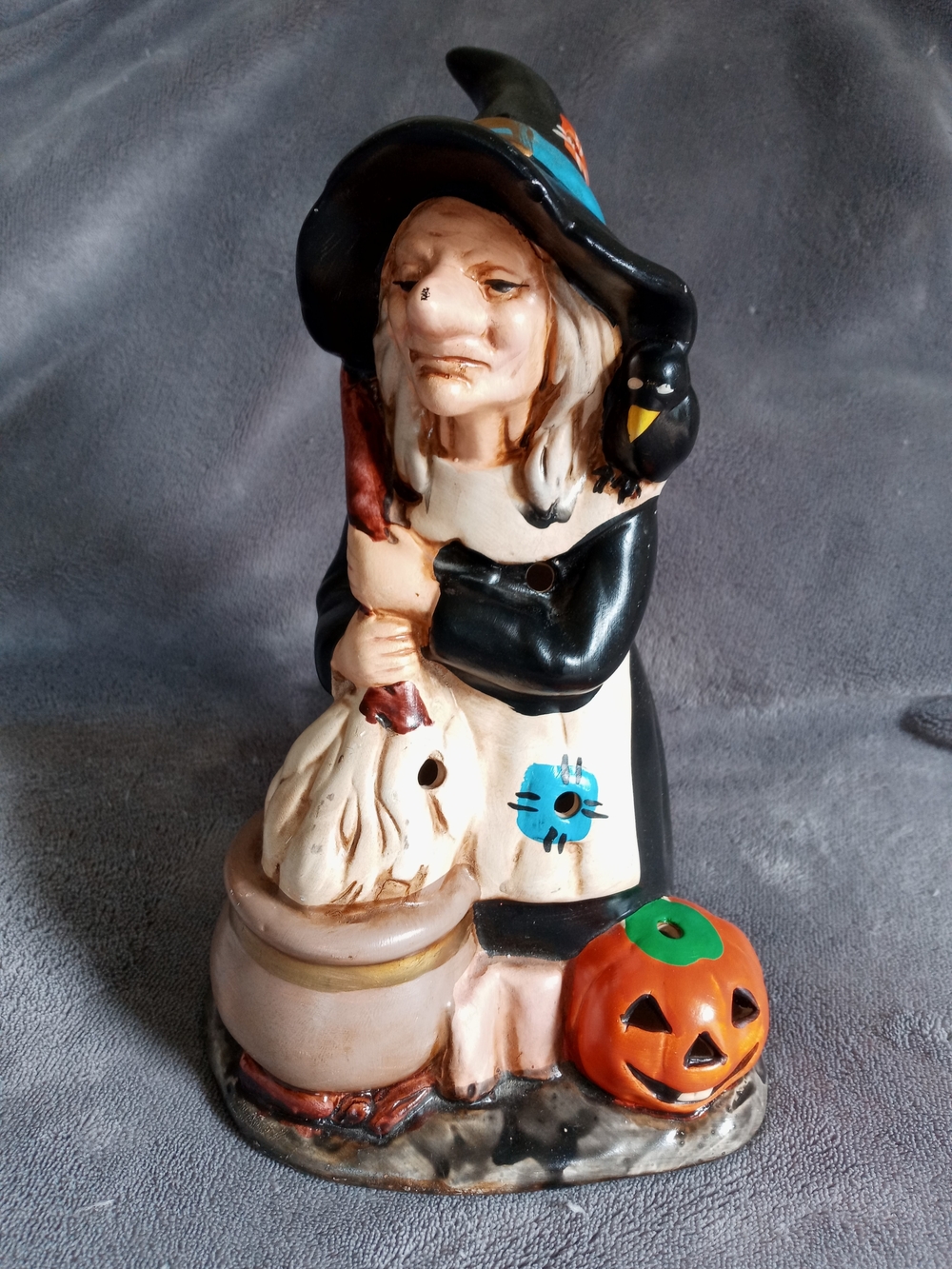 Vintage 10" Halloween Witch Decorative Accent Lamp